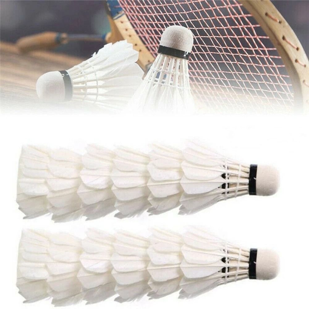 Badminton Event - 3/6/12 ชิ้น ลูกแบดมินตันสีขาวแบบใหม่ ทนทาน ลูกแบดมินตันระดับมืออาชีพ สำหรับฝึกซ้อม