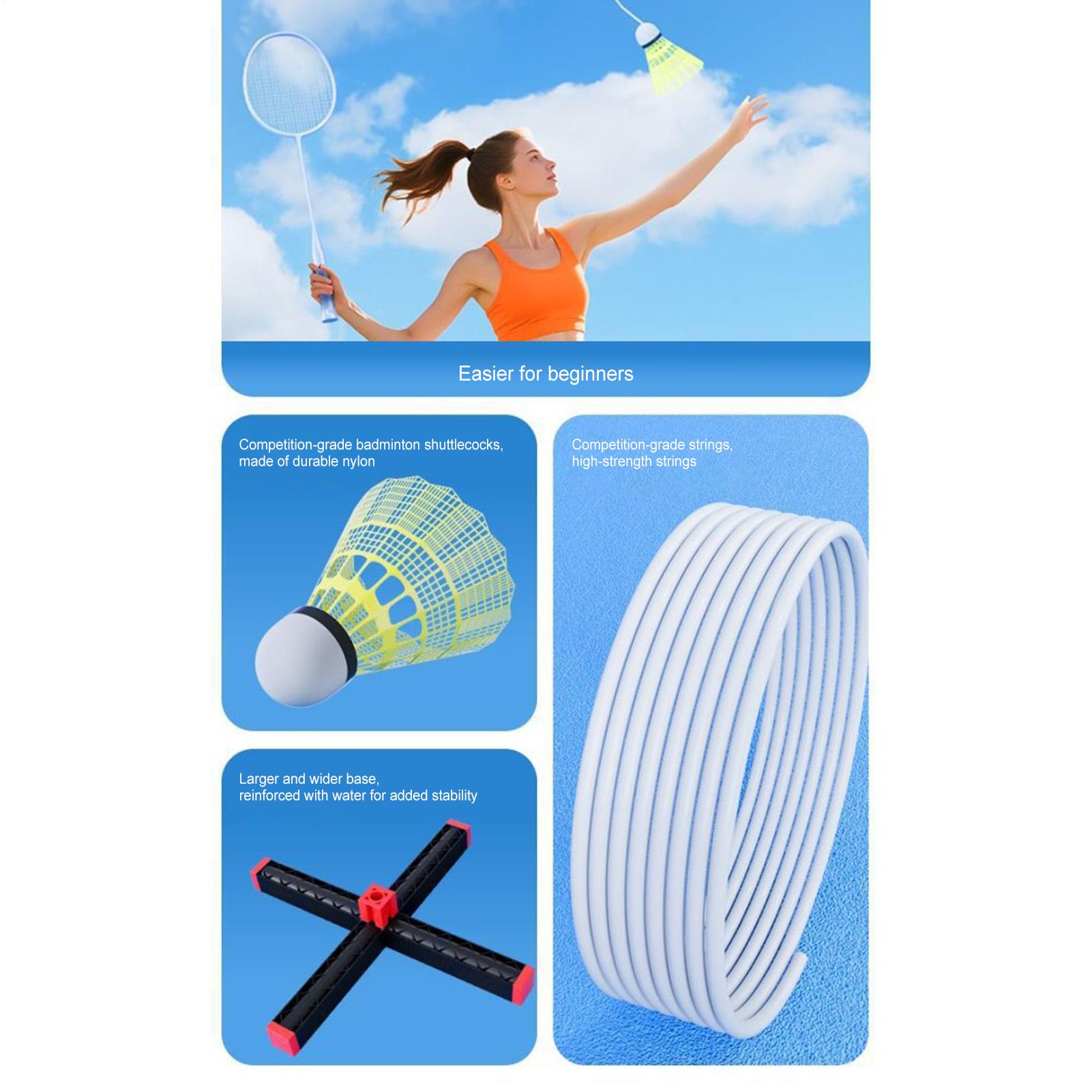 อุปกรณ์ฝึกแบดมินตันแบบพกพา พับ - Badminton Kids บทวิจารณ์และราคา