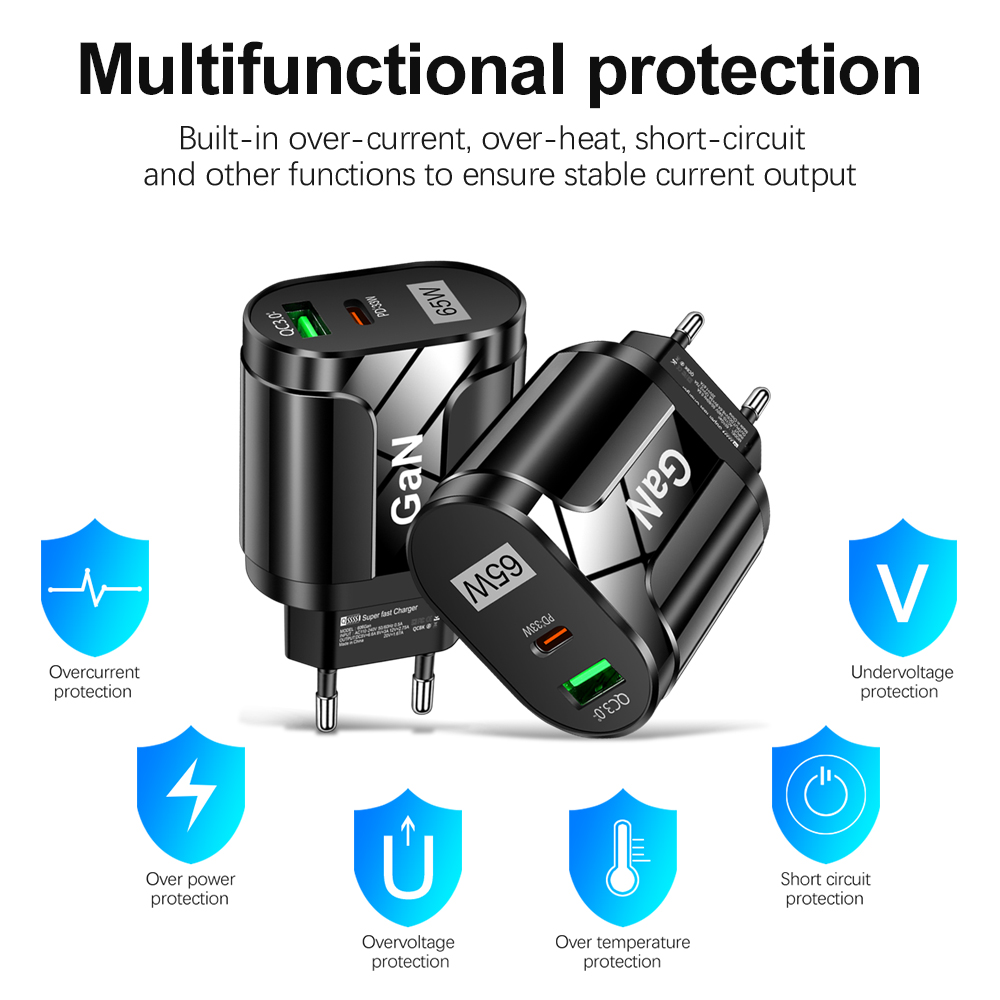 65W USB C Charger Quick Charge - Badminton Korea บทวิจารณ์และราคา