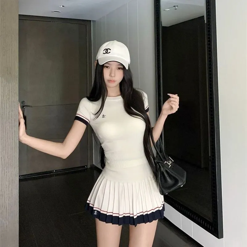ชุดฤดูร้อนสไตล์เกาหลีแบบสองชิ้ - Badminton Korea บทวิจารณ์และราคา