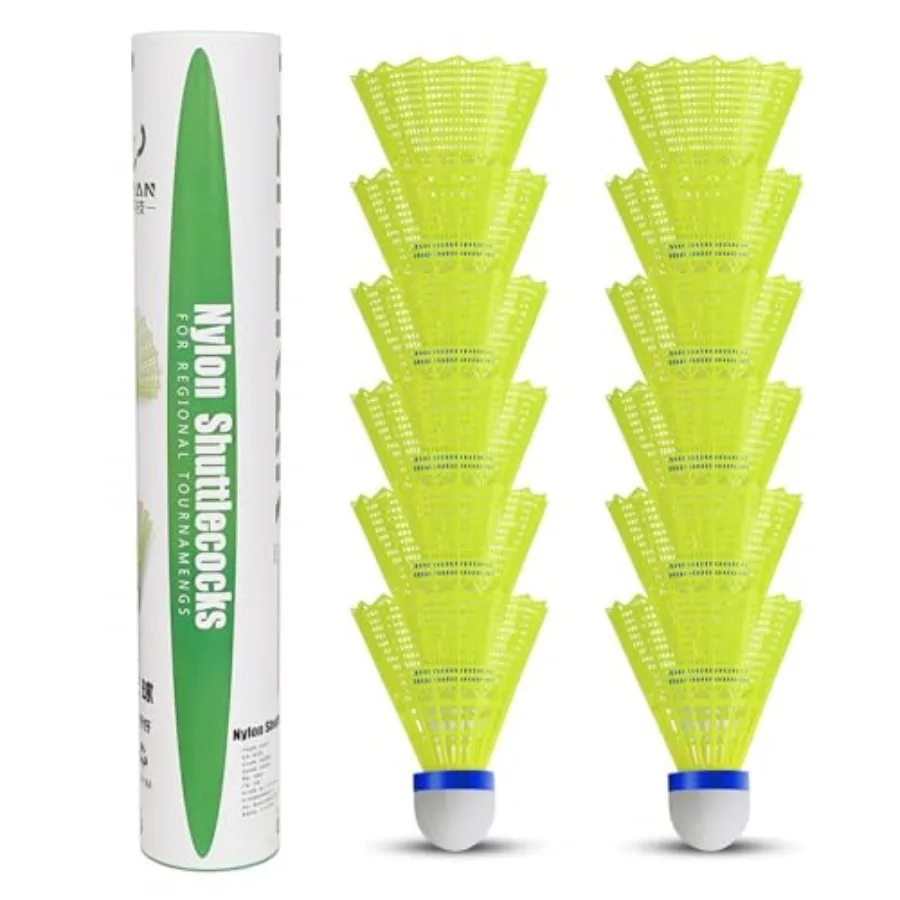 ลูกขนไก่แบดมินตันขนห่าน 12 แพ็ - Nylon Shuttlecock 12 บทวิจารณ์และราคา